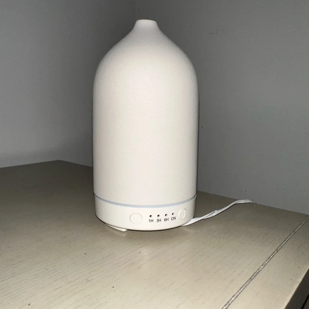 White Ceramic Aroma Diffuser Essential Oil Home Decor OS